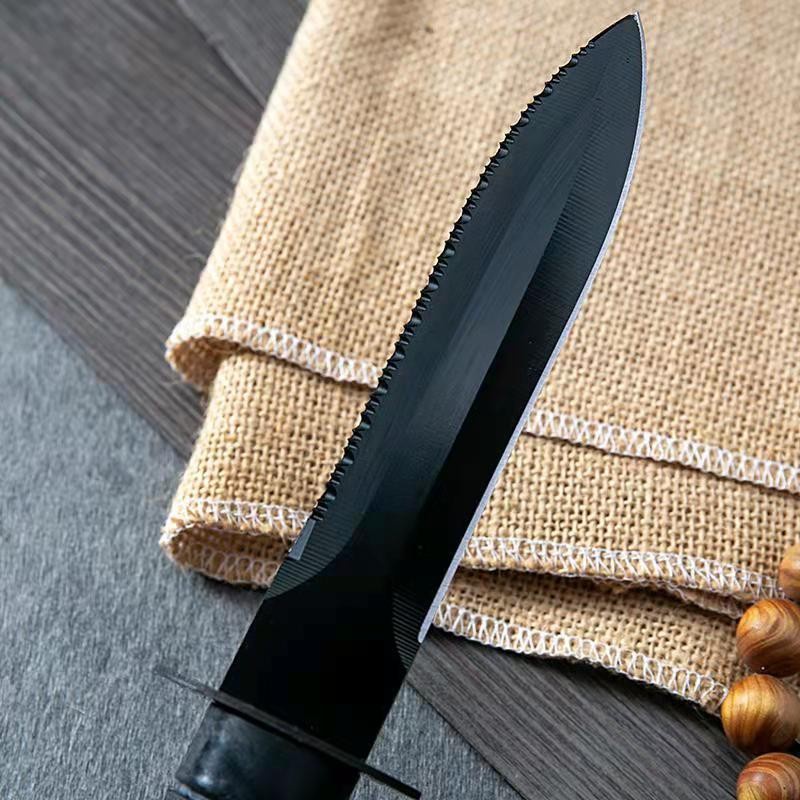 browning-มีดเดินป่า-มีดพกพา-มีดกลางแจ้ง-มีดตรง-มีดปอกผลไม้-มีแถมปลอกมีด-hunting-knife-25cm-outdoor-self-defense-survival