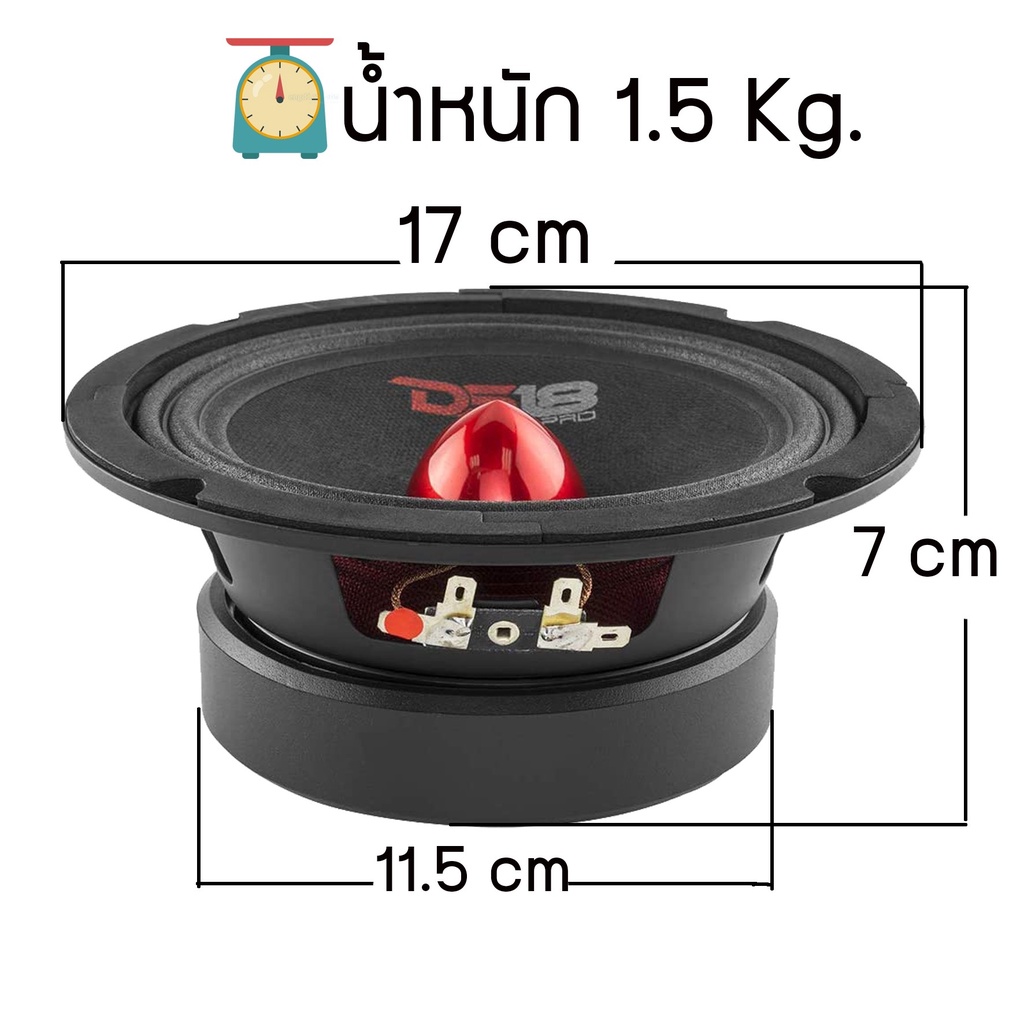 ลำโพงเสียงกลาง-6นิ้ว-ds18-รุ่น-pro-gm6-4b-ราคาต่อดอก