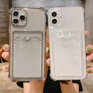 กระเป๋าสตางค์แบบใสสำหรับ Realme 9 10 Pro C55 C35 C25 C21Y C21 C11 C20 C21A Narzo50i กันกระแทกเคสใส่บัตร เคสใส