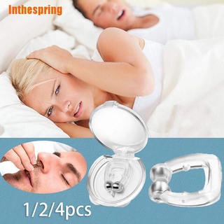 สินค้า (Inthespring) ใหม่ คลิปหนีบจมูก ขนาดเล็ก ป้องกันการนอนกรน ช่วยเหลือ