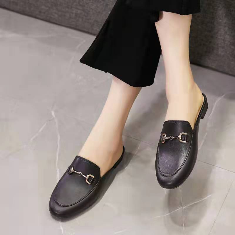 ภาพสินค้ารองเท้าเปิดส้นเท้า แบบสวม แต่งโซ่ KD13 จากร้าน korea_style01 บน Shopee ภาพที่ 3