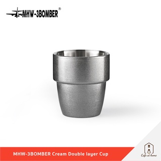MHW-3BOMBER Cream Double-layer Cup แก้วสองสแตนเลส 2 ชั้น ขนาด 300 ML