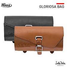 กระเป๋าหนังแท้สำหรับจักรยาน-selle-italia-gloriosa-bag-หนังแท้-สีน้ำตาลผึ้ง