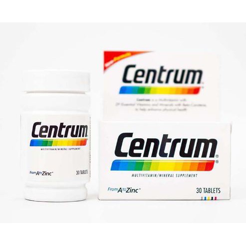 ภาพหน้าปกสินค้าCentrum Muti Vitamins A to Zinc 30s เซ็นทรัม วิตามินรวม 29 ชนิด ขนาด 30 เม็ด จากร้าน anong128 บน Shopee