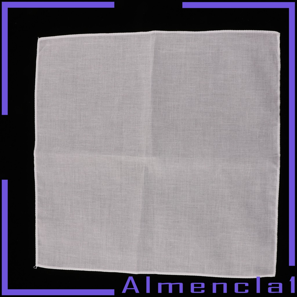 ภาพหน้าปกสินค้า( Almencla1 ) ผ้าเช็ดหน้าผ้าฝ้าย 100 % สีขาวสําหรับผู้ชาย 10 ชิ้น จากร้าน almencla1.th บน Shopee