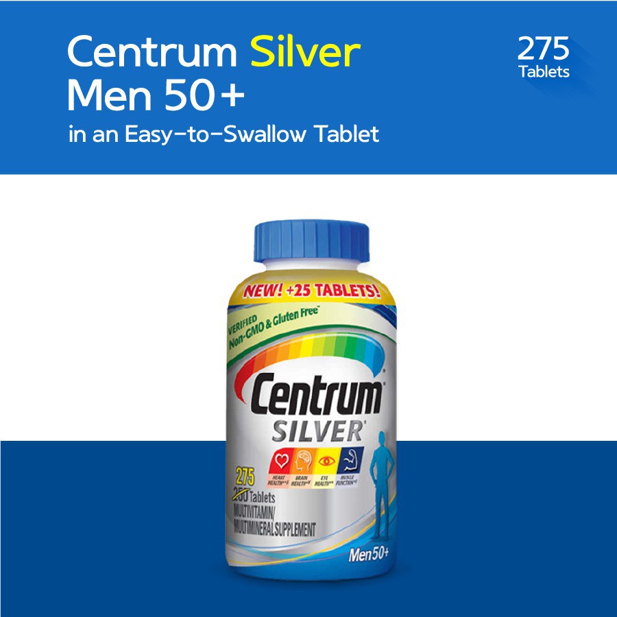 ภาพสินค้าCentrum Silver Men50+  วิตามินรวมสำหรับผู้ชายที่มีอายุ 50 ปีขึ้นไป จากร้าน bellacollabyezyeat บน Shopee ภาพที่ 3