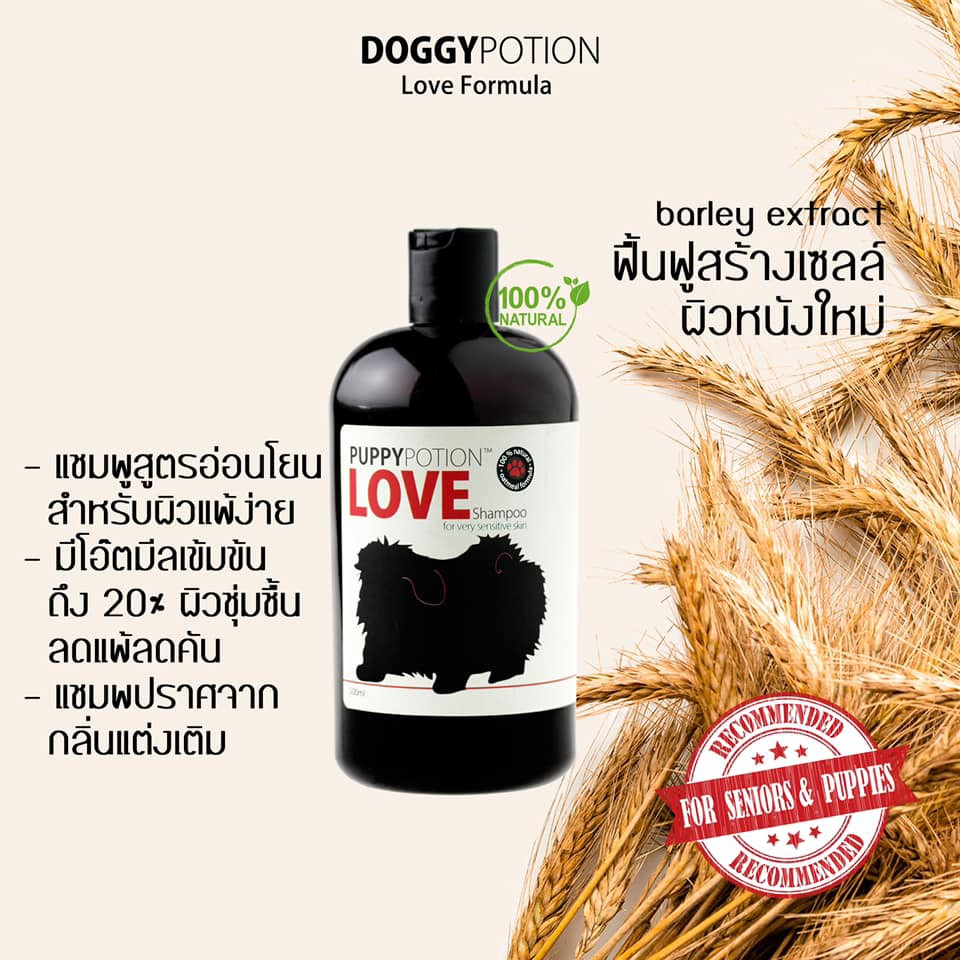 ภาพหน้าปกสินค้าPuppy Potion Love Shampoo For Sensitive Skin แชมพูสุนัข เพื่อผิวหนังแพ้ง่าย 500ml. จากร้าน callme บน Shopee