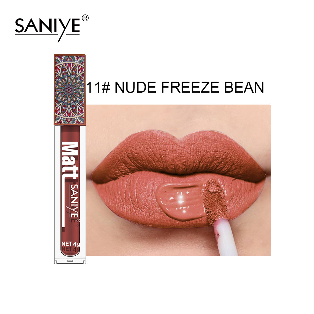 saniye-เครื่องสําอางค์ลิปสติกเนื้อแมทแห้งเร็วติดทนนาน-9-สี