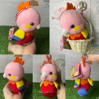 พวงกุญแจนกแก้ว สีสันสดใส อดีตงานเครื่อง ป้ายห้อย Colorful Parrot Picorino Plush Keychain