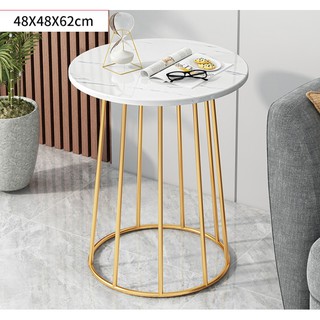 (1ตัว/ออเดอร์) โต๊ะกลางโซฟา โต๊ะรับแขก หน้าtopลายหินอ่อน โครงสีทอง รุ่นH108 มี2สี