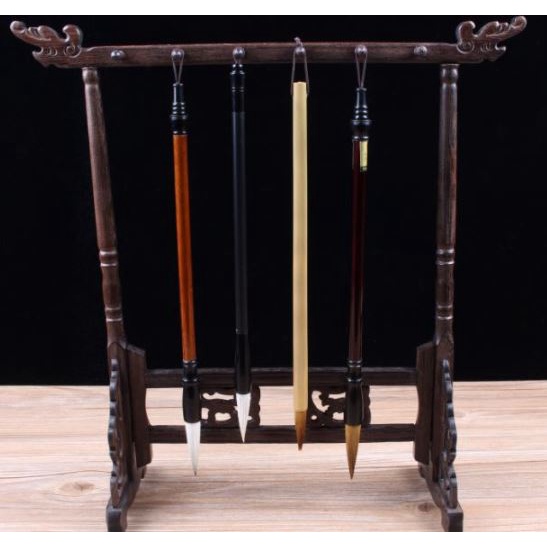 สินค้าใหม่มีตำหนิ-ที่แขวนพู่กันจีน-maobi-hanging-amp-holder-mahogany-wood