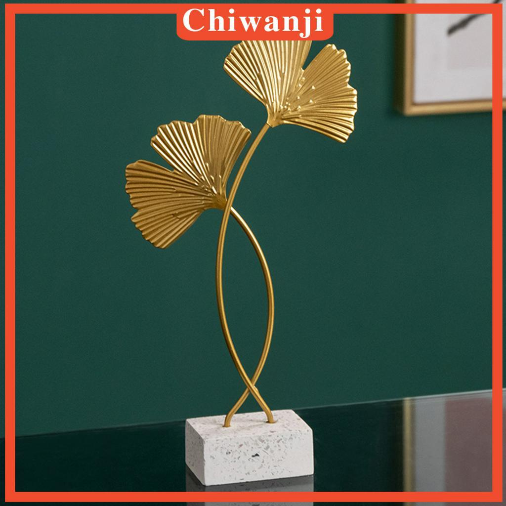 chiwanji-รูปปั้นใบไม้เหล็กสีทองสําหรับตกแต่ง