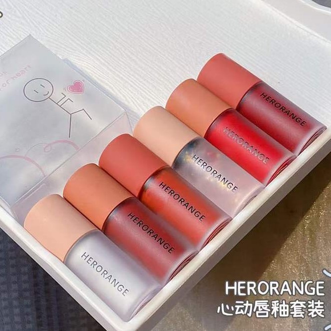 มาใหม่จ้า-ลิปherorange-แบบใหม่ล่าสุด-แท่งสั่น-มีลิปกลอสกากเพชรวิ้งๆ