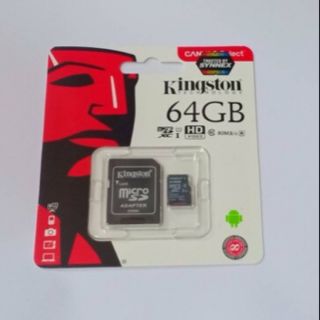 เมมโมรี่การ์ด ยี่ห้อ Kingston แบบ microSD ความจุ 64GB