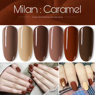 สีทาเล็บเจล Milan สีคาราเมล   ขนาด 15 ml สีทาเล็บเจล  ได้รับมาตราฐาน SGS/MSDS  + เก็บปลายทาง