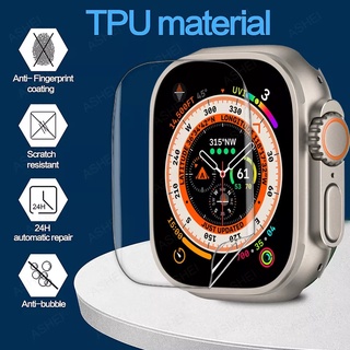 สําหรับ Apple Watch Ultra 49 มม. ฟิล์มกันรอยหน้าจอ วัสดุ TPU นิ่ม เข้ากันได้กับ Apple Watch Series 7 6 SE 5 4 3 2 1 38 มม. 40 มม. 42 มม. 44 มม. 41 มม. 45 มม.