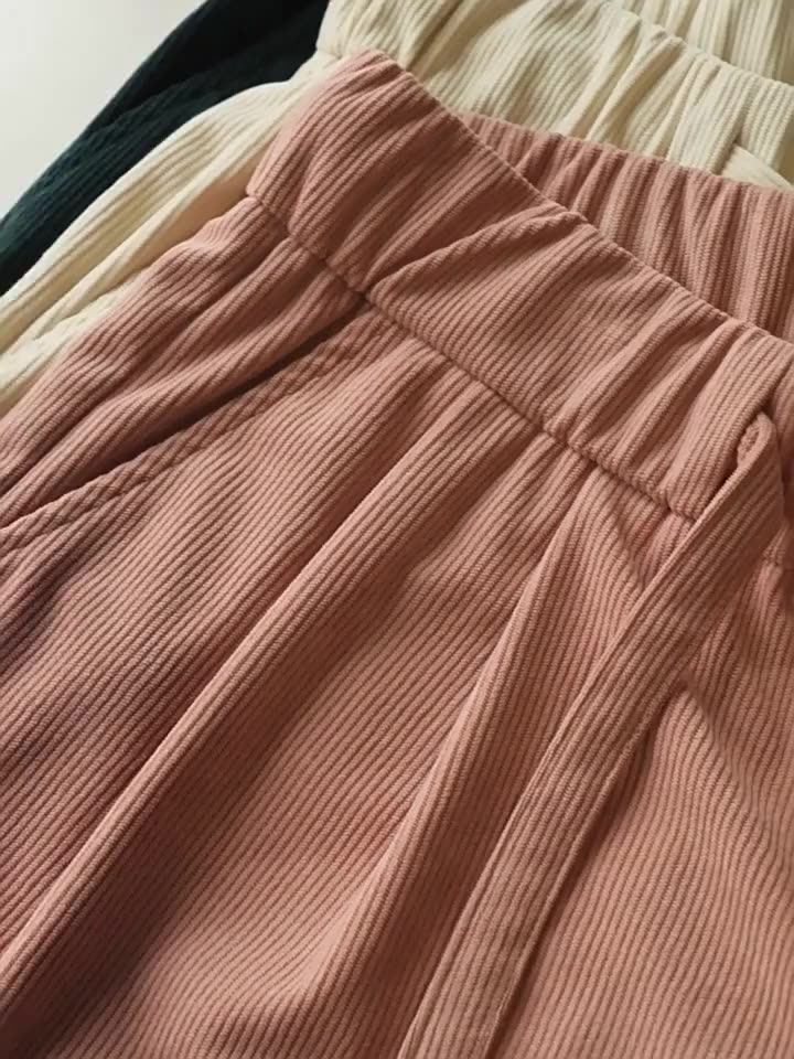 กางเกงขายาวลําลอง-ผ้าลูกฟูก-ทรงตรง-สีพื้น-เข้ากับทุกการแต่งกาย-แฟชั่นฤดูใบไม้ร่วง-และฤดูหนาว-สไตล์สตรีท-สําหรับผู้ชาย