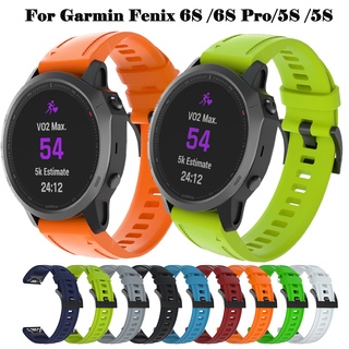 สินค้า 20MM Strap For Garmin Fenix 6S /6S Pro/5S /5S Plus Silicone Quick Release Replacement Band Watchband Wristband Smart Watch Accessory