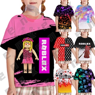 เสื้อยืดแขนสั้น พิมพ์ลายกราฟฟิค Roblox สําหรับเด็ก อายุ 3-14 ปี