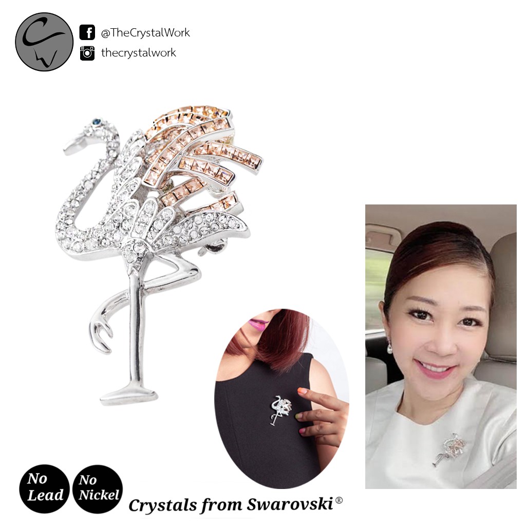 cw-เข็มกลัดติดเสื้อ-รูป-flamingo-swarovski-crystal