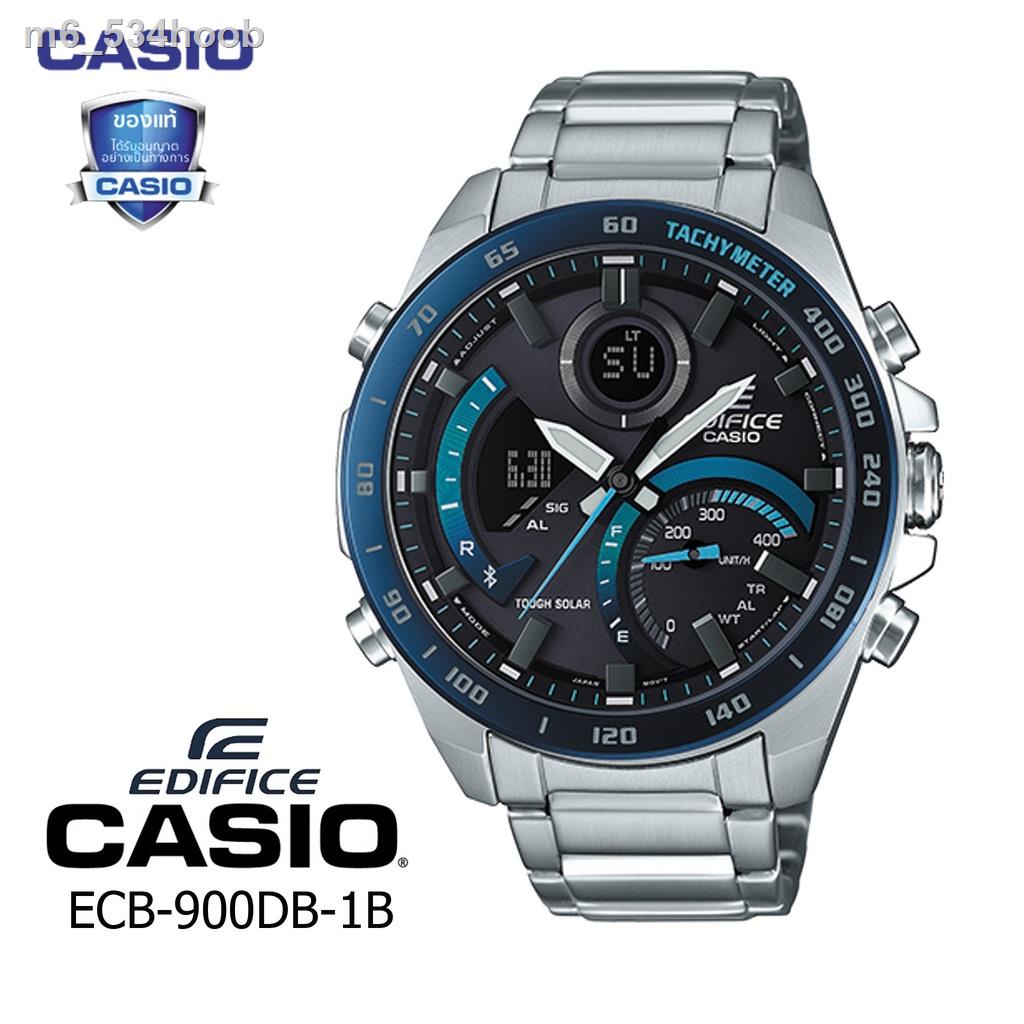 ™۩❣ECB-900TR Casio EDIIFICE นาฬิกาข้อมือ สายสเตนเลสสตีล กันน้ำลึก