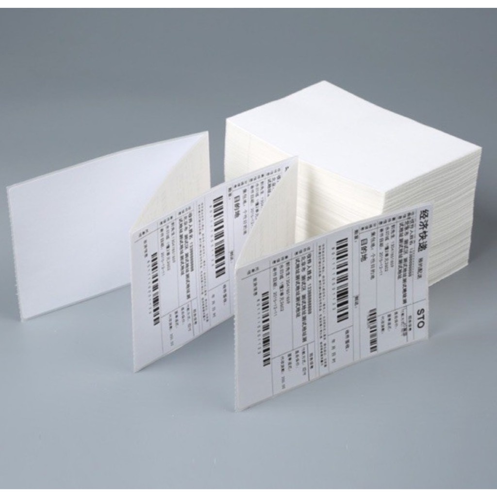 ภาพหน้าปกสินค้าขายส่ง กระดาษความร้อน สติ๊กเกอร์ 100x150 (500 แผ่น/1 พับ) label sticker กระดาษปริ้นบาร์โค้ด ไม่ใช้หมึก กันน้ำกันน้ำมัน