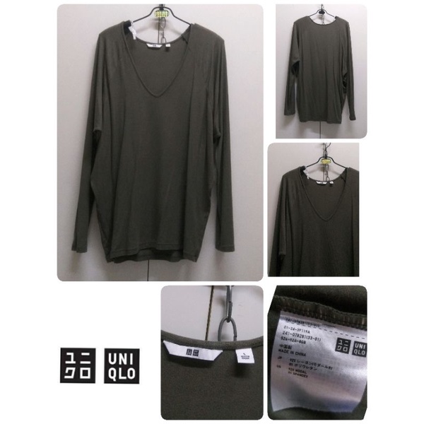 u31-uniqlo-เสื้อคอวีแขนยาวแบรนด์ญี่ปุ่น-size-l