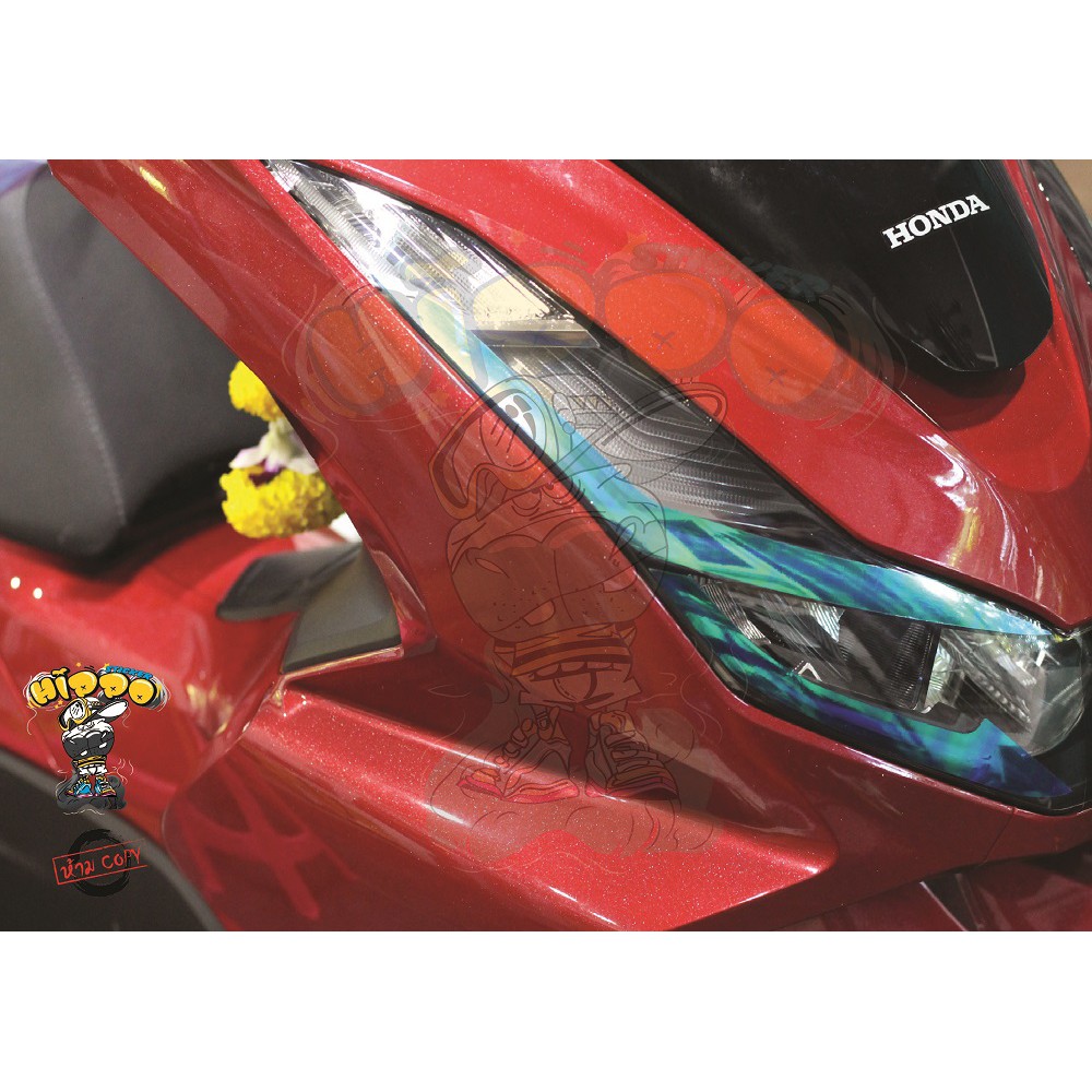 สติ๊กเกอร์ฟิล์มไฟหรี่-pcx160-aii-new-สีน้ำเงิน-ปรอท