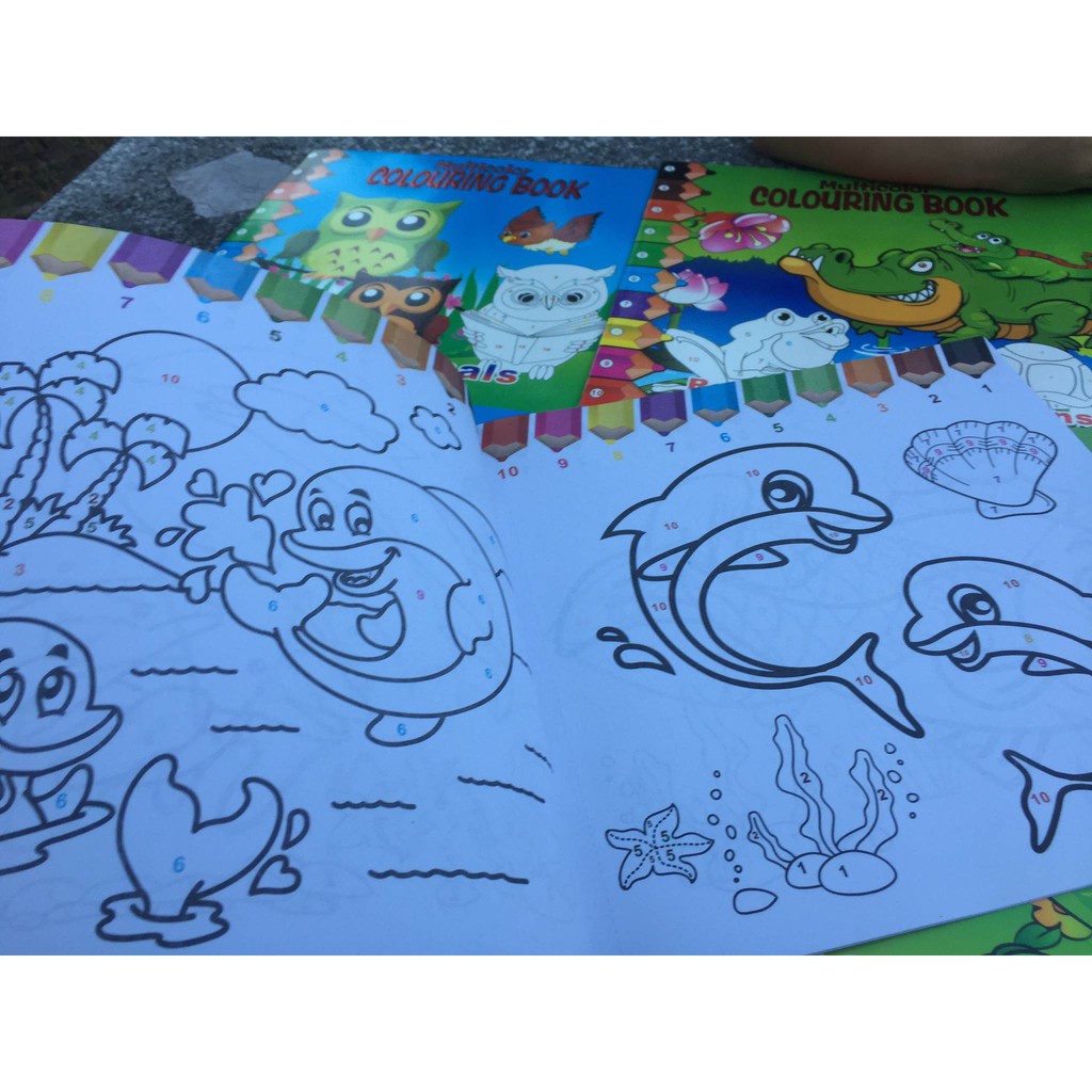 multicolor-coloring-book-สมุดระบายสีเล่มใหญ่-ระบายสีตามตัวเลข-สำหรับเด็ก