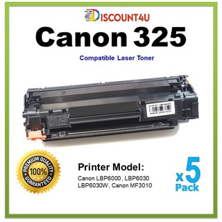 **Pack 5** Discount4U ..ตลับหมึกเลเซอร์ Toner Canon325/325/325BK/325Black ใช้กับ  MF3010/LBP6000/LBP6030/LBP6030W