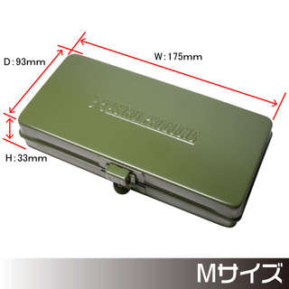 กล่องเครื่องมือเหล็กสีเขียวทหาร M ( Metal Case Army Green Medium )