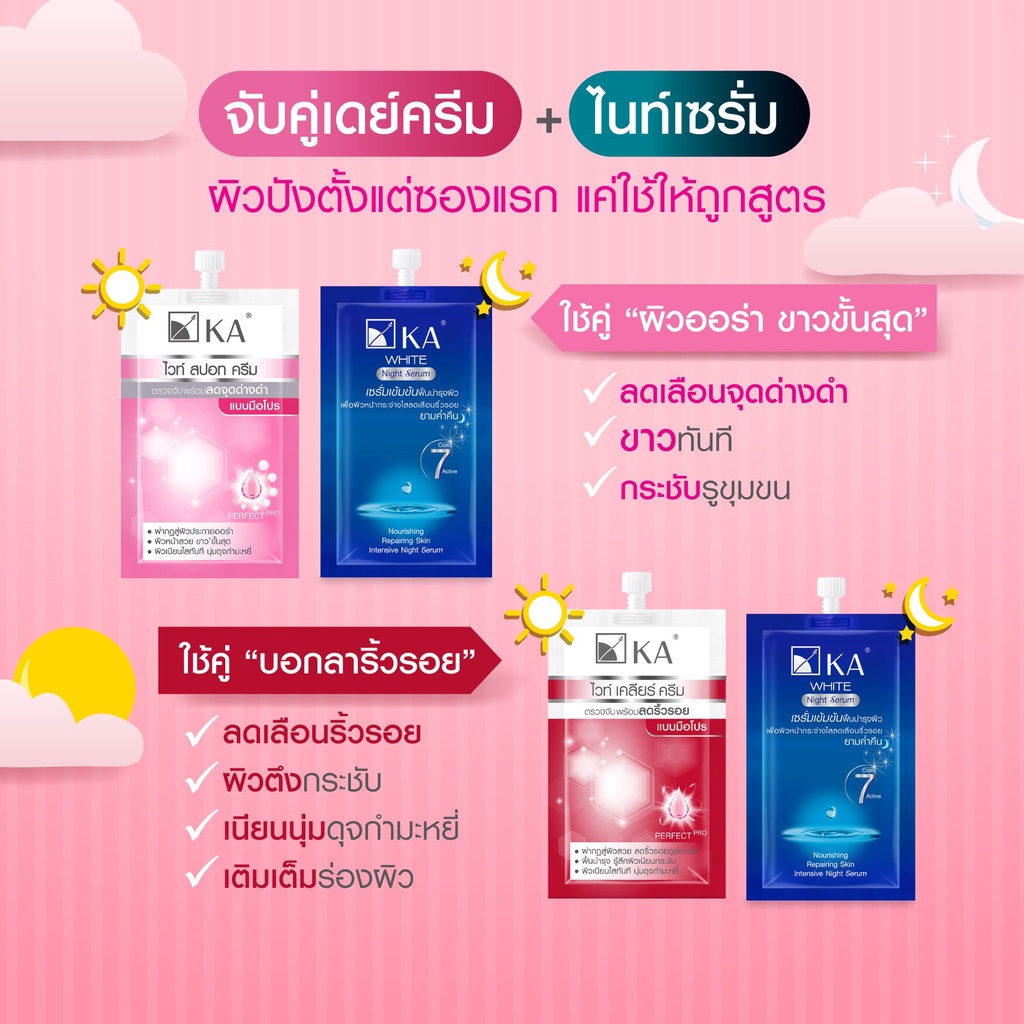 ครีมผิวใส-ลดจุดดำ-ลดริ้วรอย-เซรั่มลดริ้วรอย-กล่อง-6-ซอง