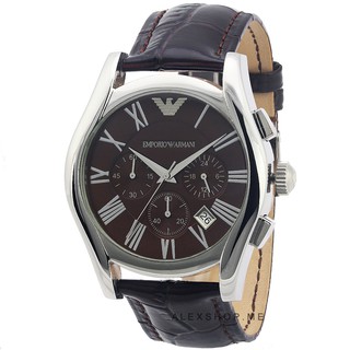 Emporio Armani Mens AR0671 Chronograph Dial Leather Brown Dial Watch
