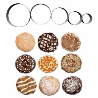 5PCS Cake Ring Mold /  Stainless Steel Round Circle Cookie Mousse Mini Cake Ring / DIY Baking Round Circle Mold /Dumplings Wrappers Molds Set / Cutter Maker Tools