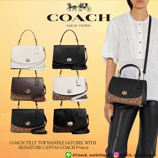 Coach TILLY TOP HANDLE SATCHEL WITH SIGNATURE CANVAS COACH F76618