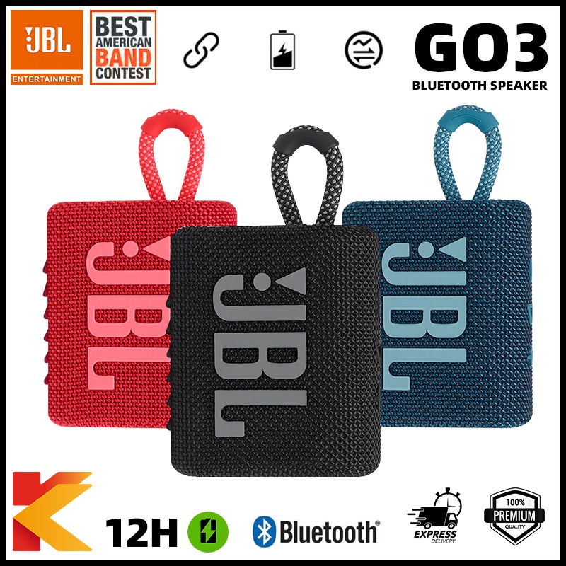 ภาพหน้าปกสินค้าJBL_GO3 ลำโพงบลูทูธ ไร้สาย ลำโพงมินิ Bluetooth กันน้ำ ลำโพงขนาดเล็ก ลำโพงเสียงเบส เครื่องเสียงพกพา