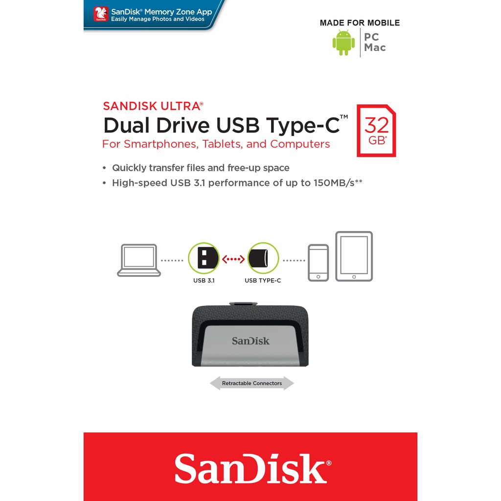 ภาพหน้าปกสินค้าSanDisk Ultra Dual Drive USB Type-C 32GB (SDDDC2-032G-G46) จากร้าน sandisk_thailand_officialshop บน Shopee
