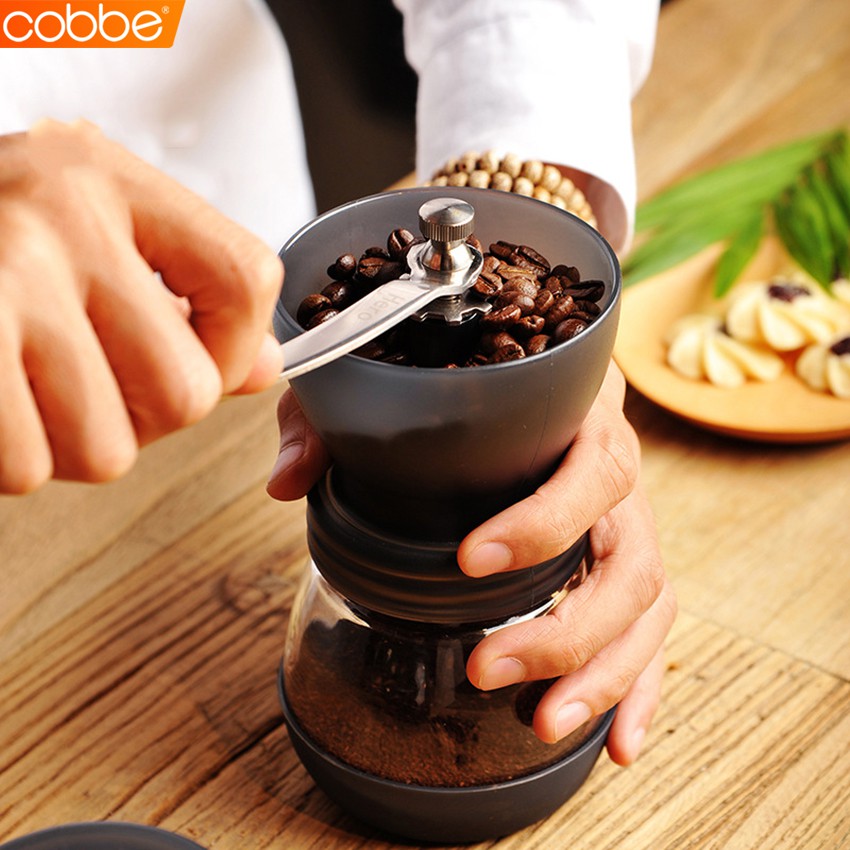 cobbe-เครื่องบดเมล็ดกาแฟ-ที่บดกาแฟ-ที่บดกาแฟแบบมือหมุน-ที่บดเมล็ดกาแฟ-เซ็ตเครื่องบดกาแฟ-coffee-grinder-แบบมือหมุน