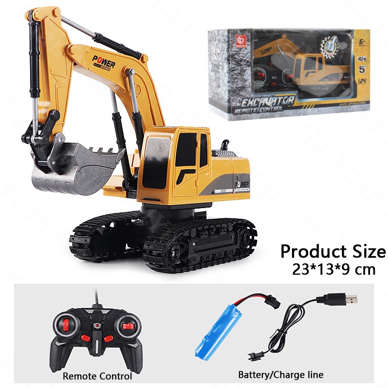 จัดส่งที่รวดเร็ว-1-24-rc-excavator-รถของเล่นเด็ก-รถขุดบังคับรถแม็คโครบังคับ-ของเล่นเด็ก-รถตักดินของเล่นบังคับ