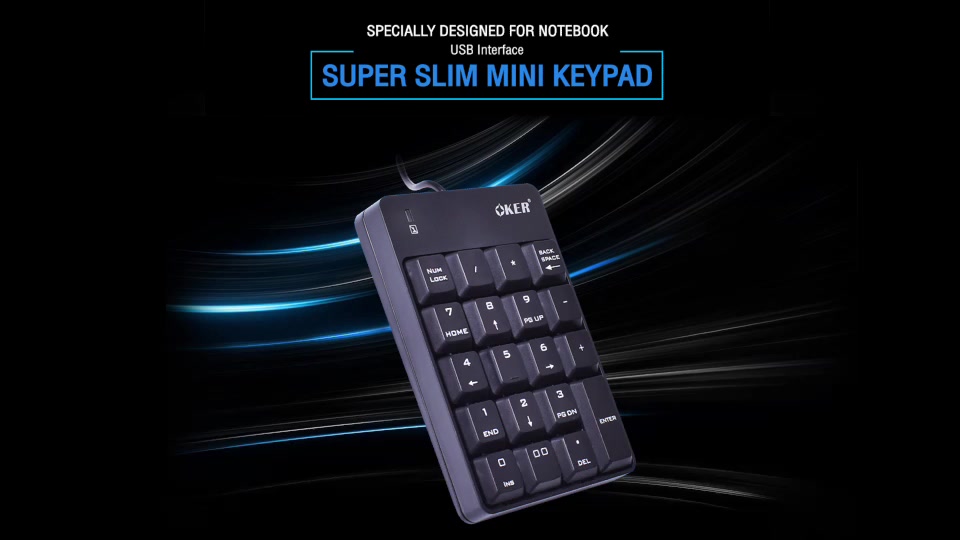 ส่งเร็ว-keyboard-oker-kp-051-คีย์บอร์ด-แป้นตัวเลข-numberic-mini-keypad-kp-051-สีดำ-dm