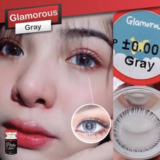 คอนแทคเลนส์ฝาแดง Bigeye ตาโต Pitchy lens Glamorous gray/brown.