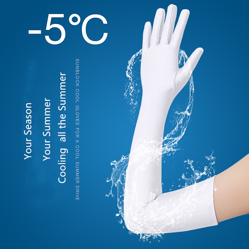 ภาพหน้าปกสินค้าปลอกแขน  ถุงมือทัชกรีน ปลอกแขนกันแดด ปลอกแขนกันยูวี UV Cooling Silk Sleeves