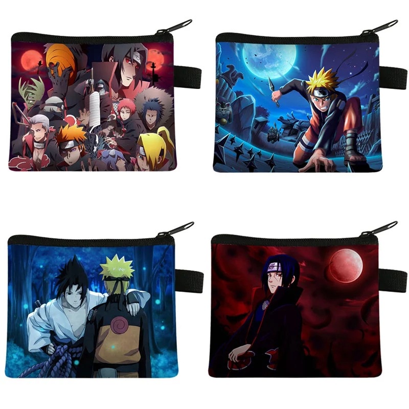 naruto-กระเป๋าสตางค์-มีซิป-แบบพกพา-สําหรับใส่เหรียญ-บัตรธนาคาร