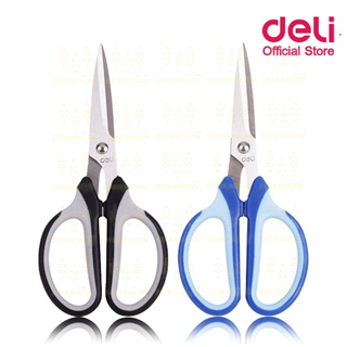 Deli 6018 Scissors กรรไกร ขนาด 6 นิ้ว ***คละสี 1 ชิ้น*** กรรไกรตัดผ้า อุปกรณ์สำนักงาน อุปกรณ์ตัด เครื่องเขียน อุปกรณ์ตัด