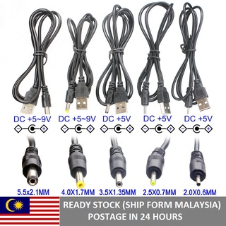 สายเคเบิล Usb เป็น Dc 5V 5.5 มม. 4.0 มม. 3.5 มม. 2.5 มม. 2.0 มม.