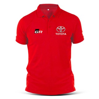 โตโยต้าToyota Polo Gr เสื้อยืดโปโลผ้าฝ้ายพิมพ์ลายขนาดใหญ่สําหรับผู้ชาย