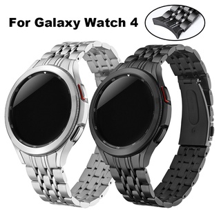 ภาพขนาดย่อของสินค้าสายนาฬิกาข้อมือสเตนเลส ปลายโค้ง ไม่มีช่องว่าง อุปกรณ์เสริม สําหรับ Samsung Galaxy Watch 4 Classic 46 มม. 42 มม.
