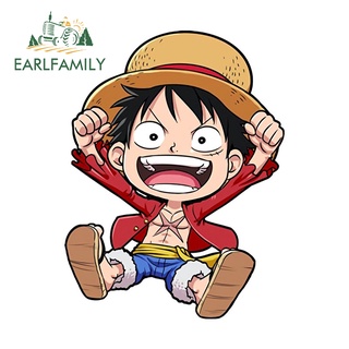 Earlfamily สติกเกอร์ ลายอนิเมะ One Piece กันน้ํา สําหรับติดตกแต่งรถยนต์ ตู้เย็น 13 ซม. x 9.9 ซม.