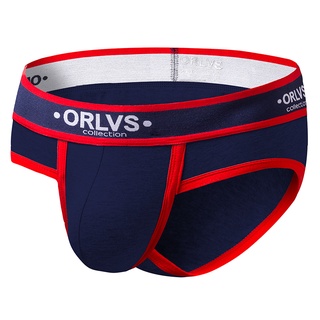 ORLVS กางเกงในชายคุณภาพสูงสีทึบยืดหยุ่นกางเกงกางเกงกางเกงผ้าฝ้าย OR145