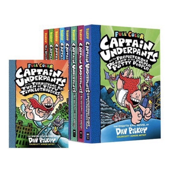 ใหม่พร้อมส่ง!! ชุด 14 12 เล่ม ภาพสีทั้งเล่ม Captain Underpants FULL